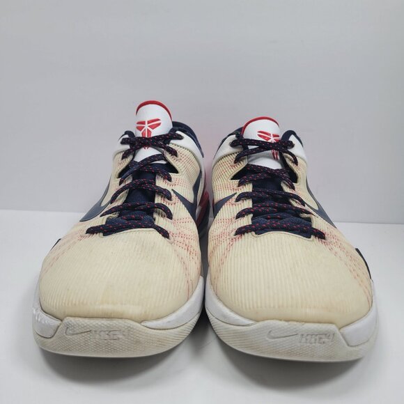 Nike Zoom Kobe 7 System Olympic Men's White Red Sneakers 488371-102 US Size 13 - Picture 3 of 11